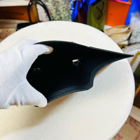 Hermes Blue Trifold Compact Wallet with Zipper Coin Pouch - Picture 7 of 11